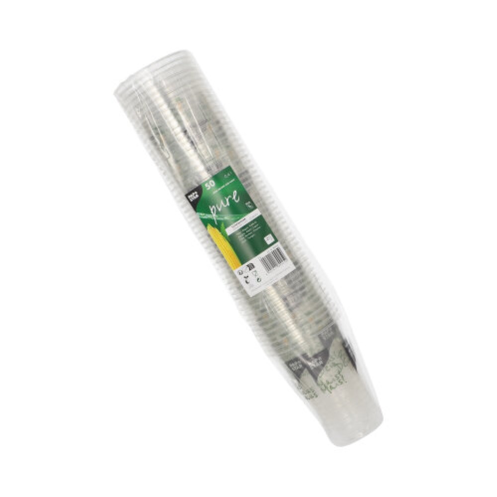50 Trinkbecher PLA 0,4 l Ø 9,5 cm · 12,7 cm "Becher aus Mais"