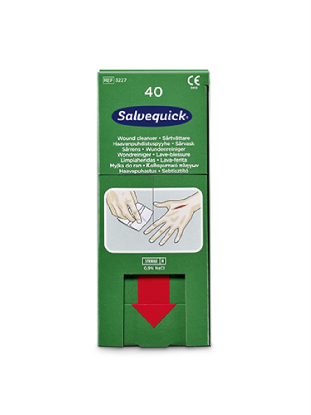 40 "Cederroth" Wipes Salvequick Wundreiniger refill für Savett-Spender REF 51011006