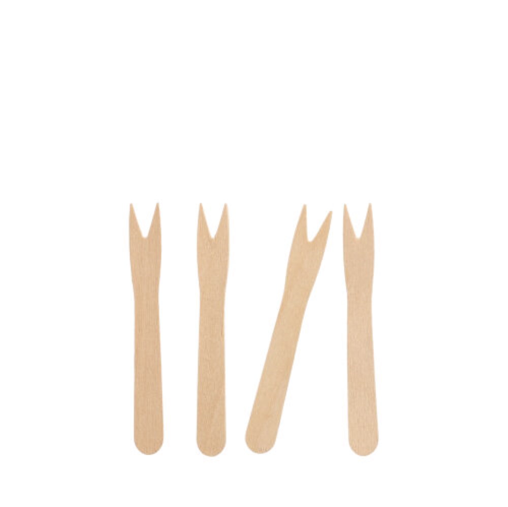 50 Pommes-Frites-Gabeln, Holz "pure" 8,5 cm 50 Pommes-Frites-Gabeln, Holz "pure" 8,5 cm