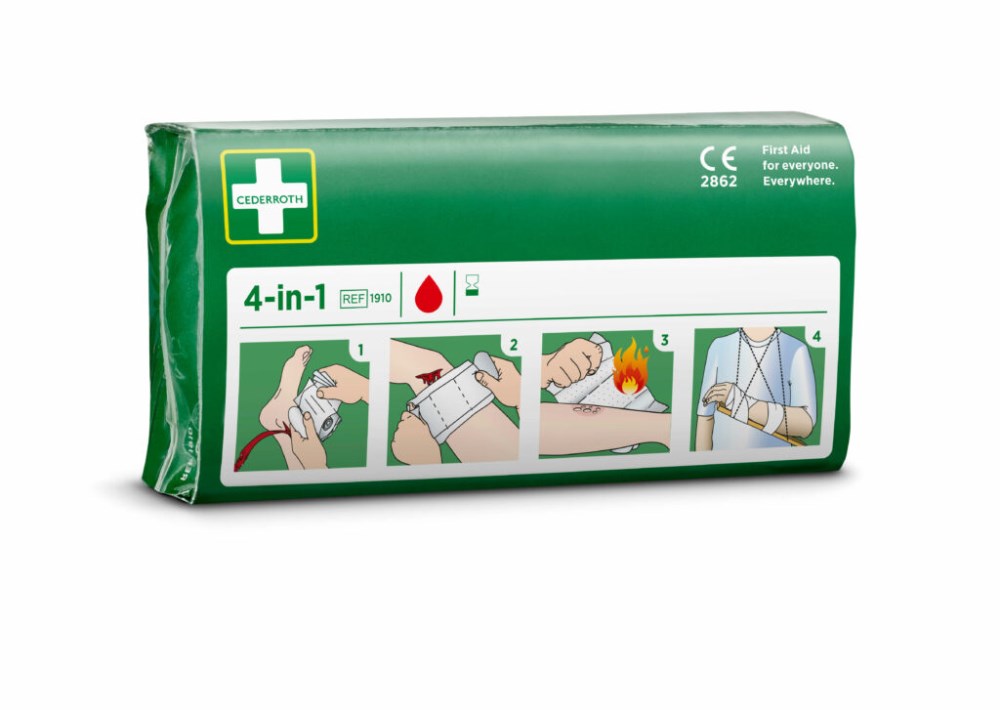 "Cederroth" 4 in 1 Blutstiller Wundverband Set, 3-teilig "Cederroth" 4 in 1 Blutstiller Wundverband Set, 3-teilig