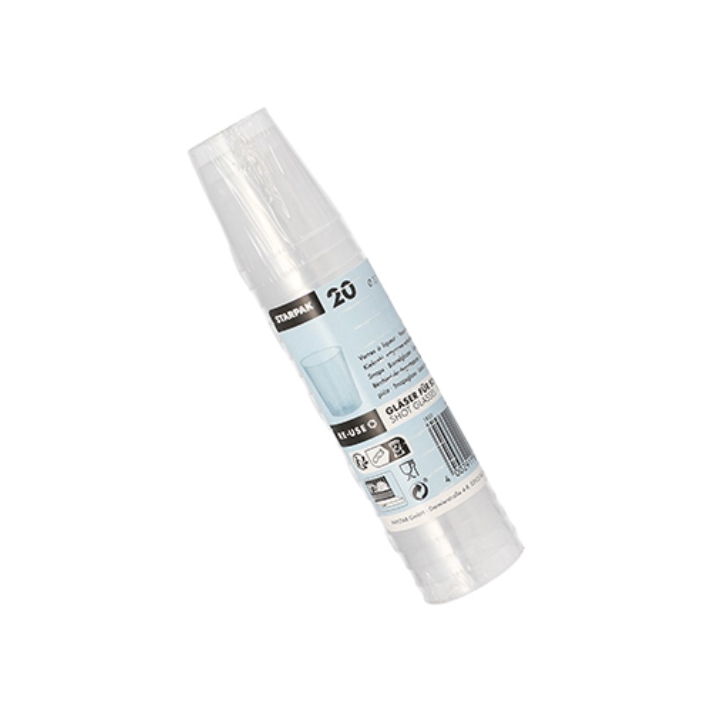 20 Mehrweg-Gläser für Schnaps PP 2 cl Ø 3,7 cm · 4,2 cm