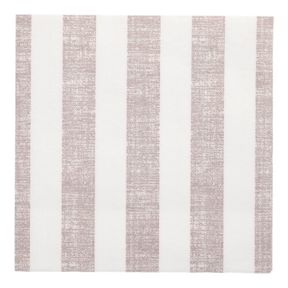 50 Servietten "ROYAL Collection" 1/4-Falz 40 cm x 40 cm mocca "Lines"