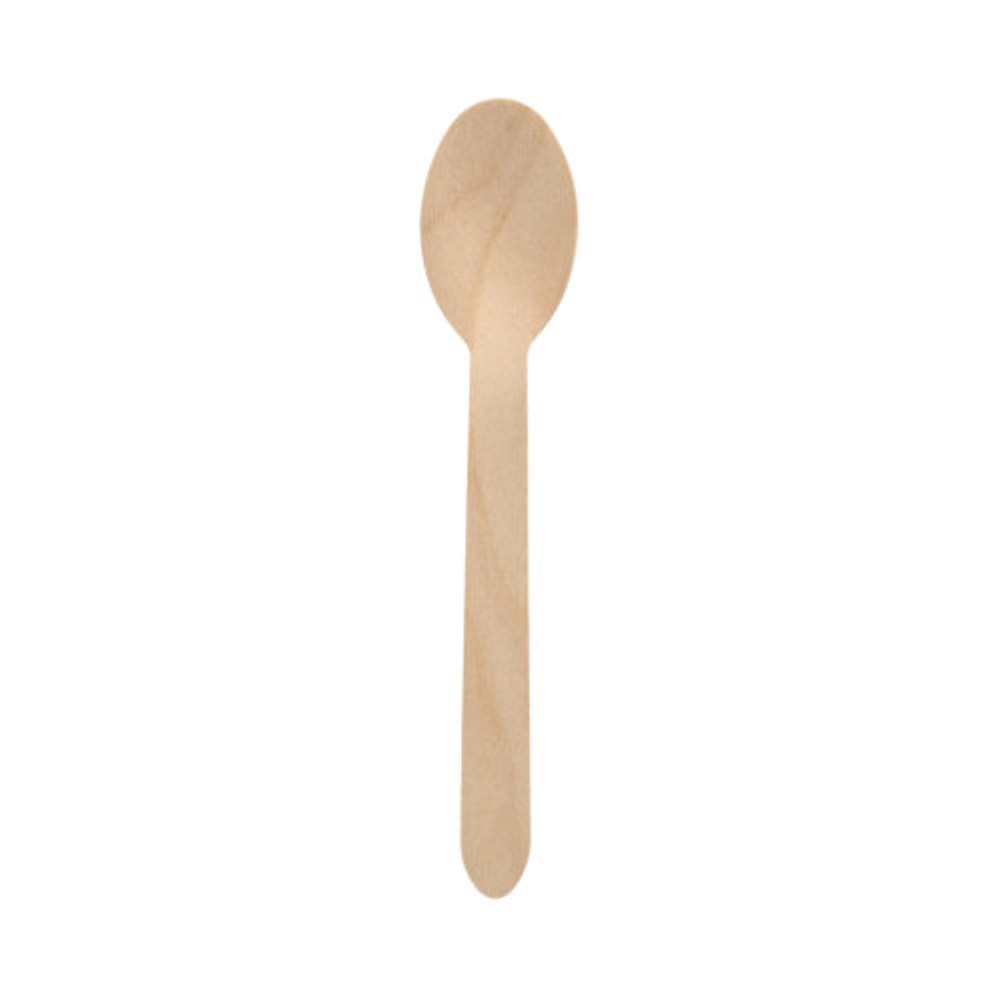 100 Löffel Holz, gewachst 16 cm