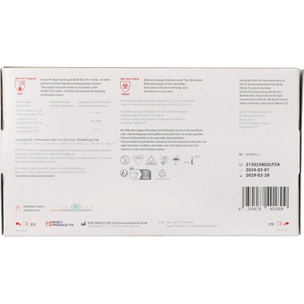 100 "WORK-INN" Handschuhe, Latex gepudert "White" weiss - natur Größe: L