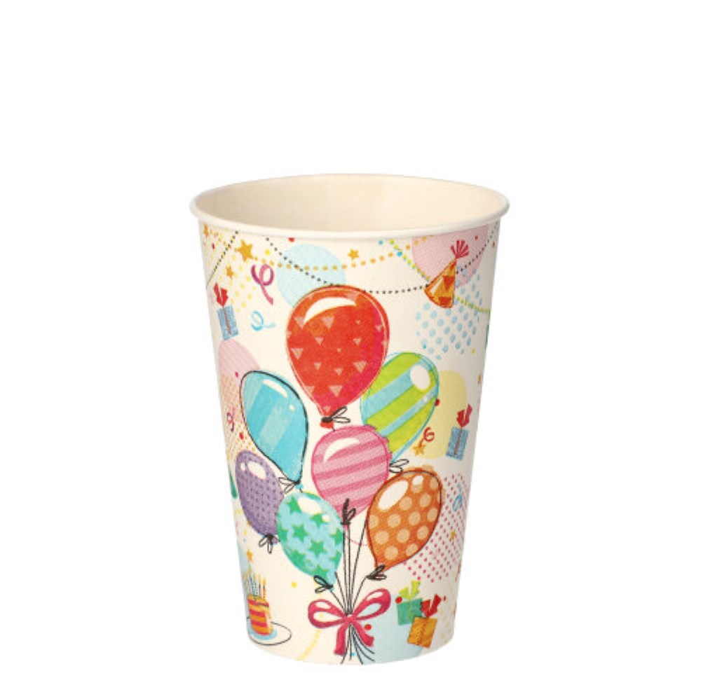 10 Trinkbecher, Pappe 0,2 l Ø 7 cm · 9,7 cm "Fete"