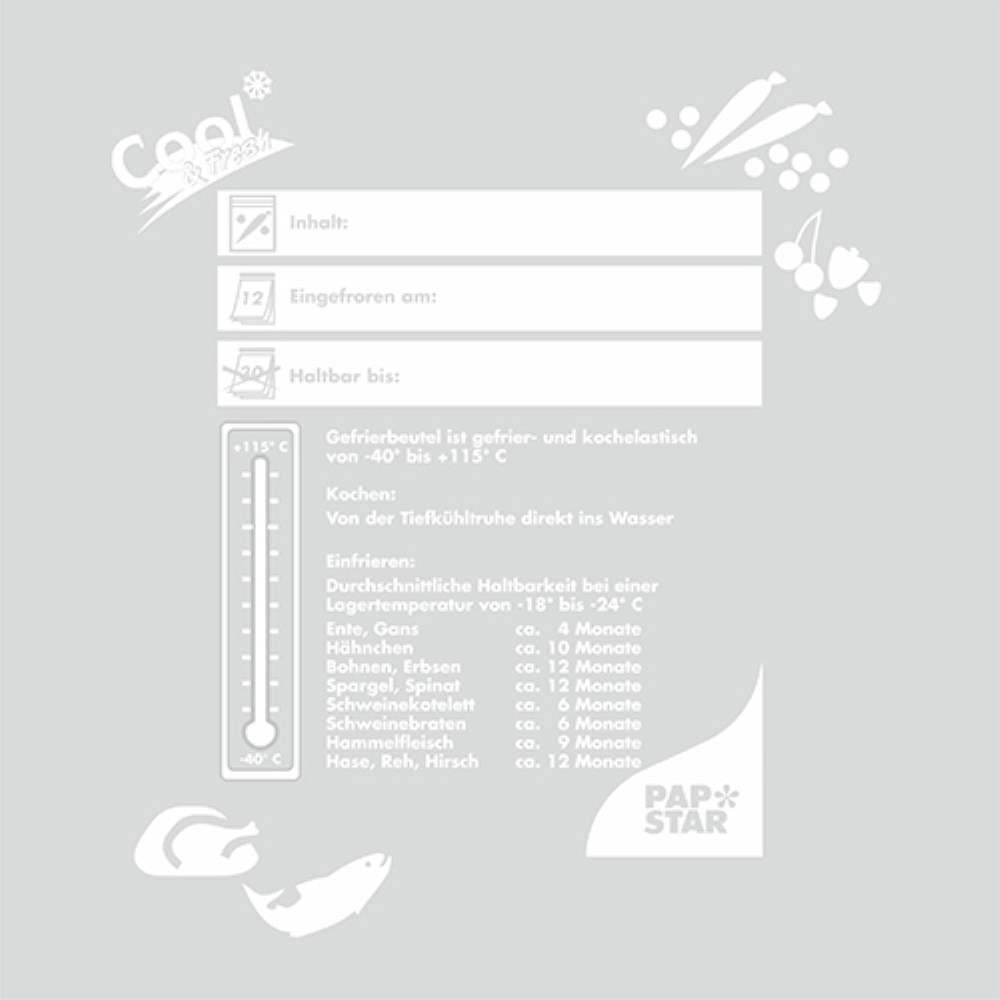 24 Gefrierbeutel, LLDPE 10 l 60 cm x 40 cm transparent in Faltschachtel