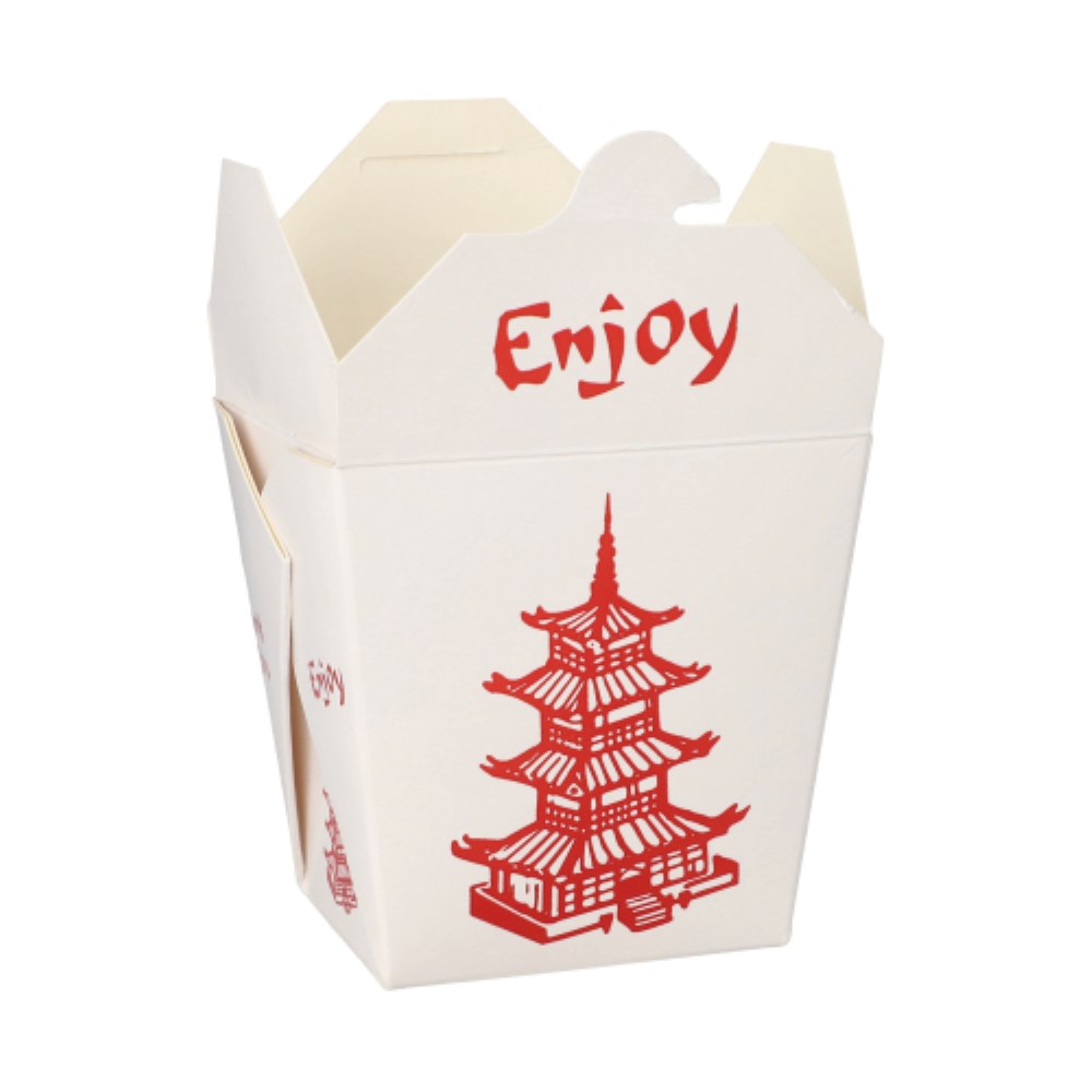 50 Snackboxen "ASIA" eckig 770 ml 10,3 cm x 8 cm x 6,6 cm "Temple"