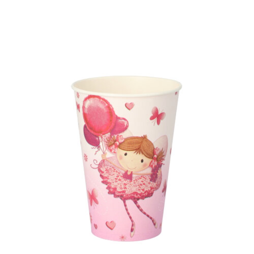 10 Trinkbecher, Pappe 0,2 l Ø 7 cm · 9,7 cm lila "Little Dancer"