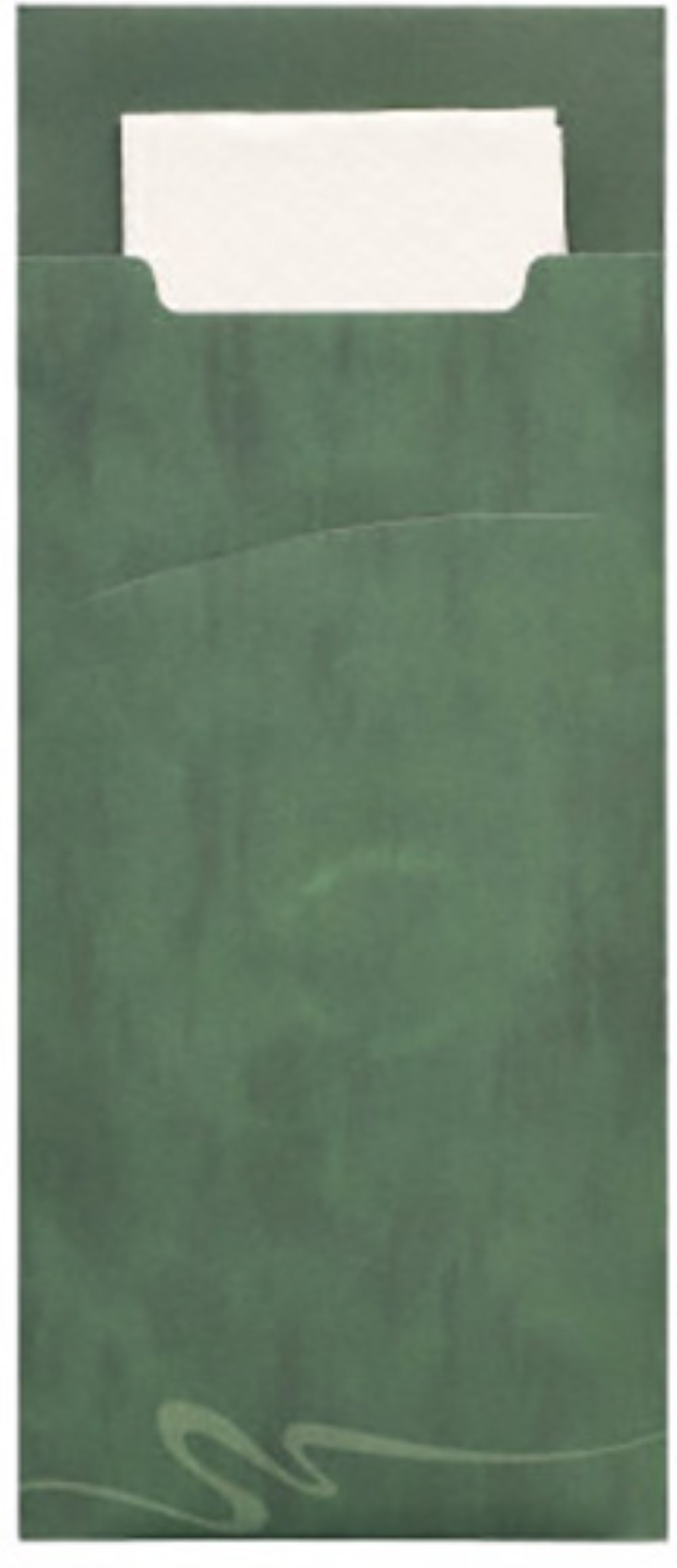520 Bestecktaschen 20 cm x 8,5 cm dunkelgrün inkl. weißer Serviette