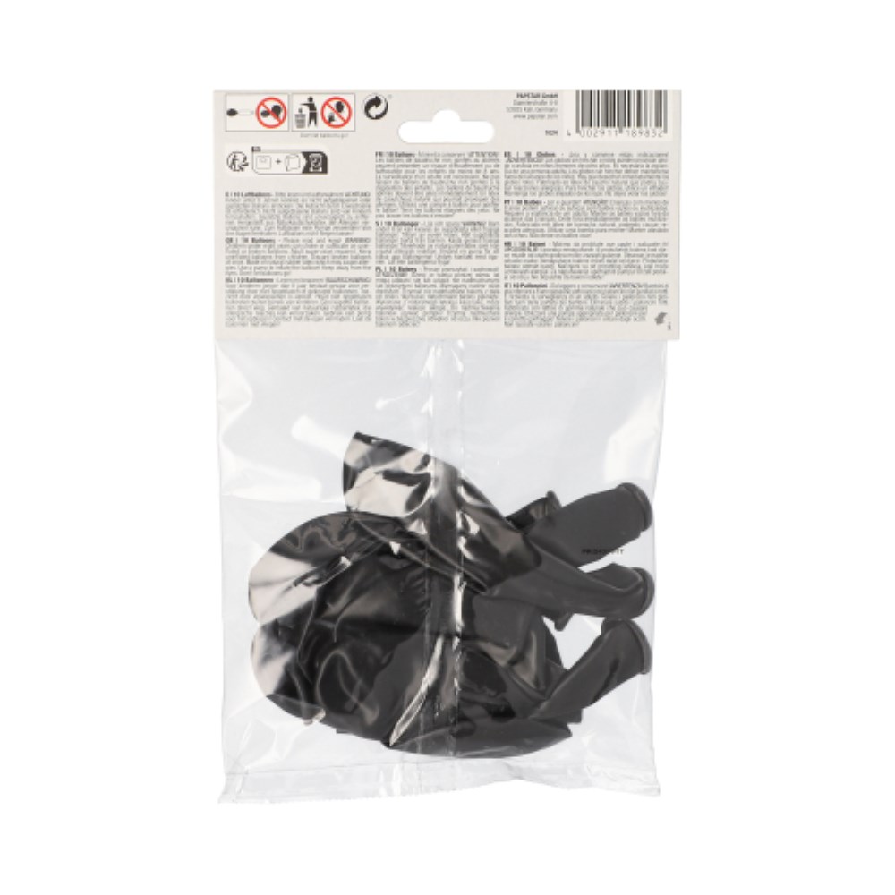 10 Luftballons Ø 25 cm schwarz