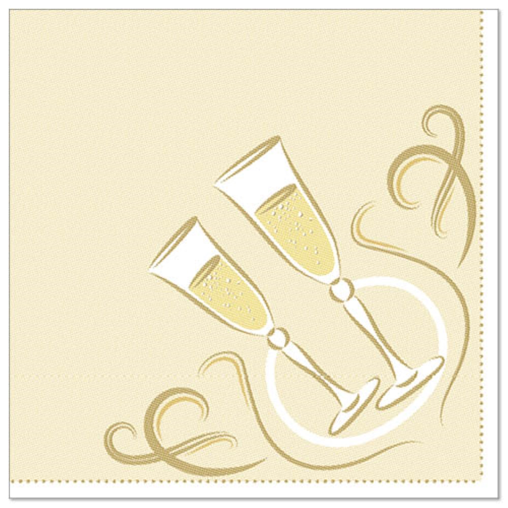 20 Servietten "ROYAL Collection" 1/4-Falz 40 cm x 40 cm gold "Festive Moments"