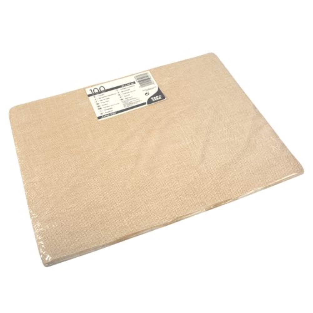 100 Tischsets, Papier 30 cm x 40 cm sand "Cotton Style"
