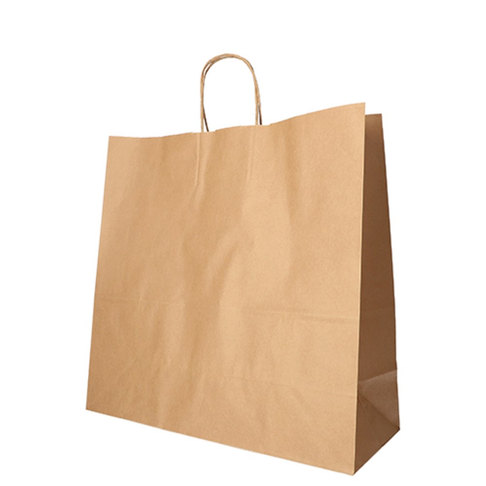 25 Tragetaschen, Papier 35 cm x 35 cm x 14 cm braun mit gedrehtem Tragegriff 25 Tragetaschen, Papier 35 cm x 35 cm x 14 cm braun mit gedrehtem Tragegriff