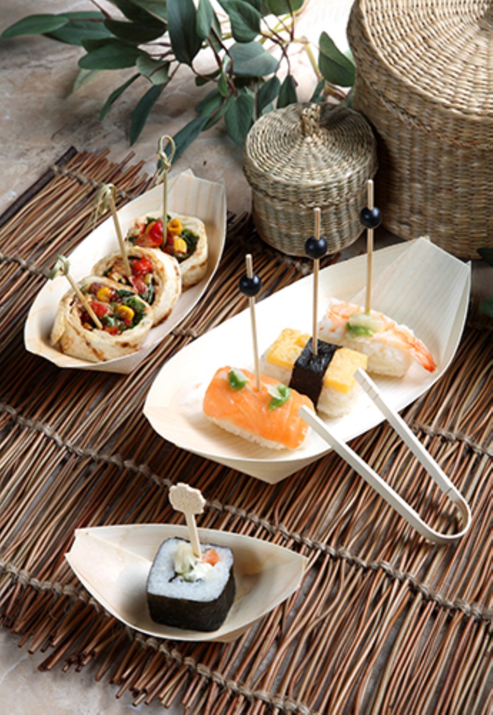 50 Fingerfood - Schalen, Holz "pure" 14 cm x 8,2 cm "Schiffchen" 50 Fingerfood - Schalen, Holz "pure" 14 cm x 8,2 cm "Schiffchen"