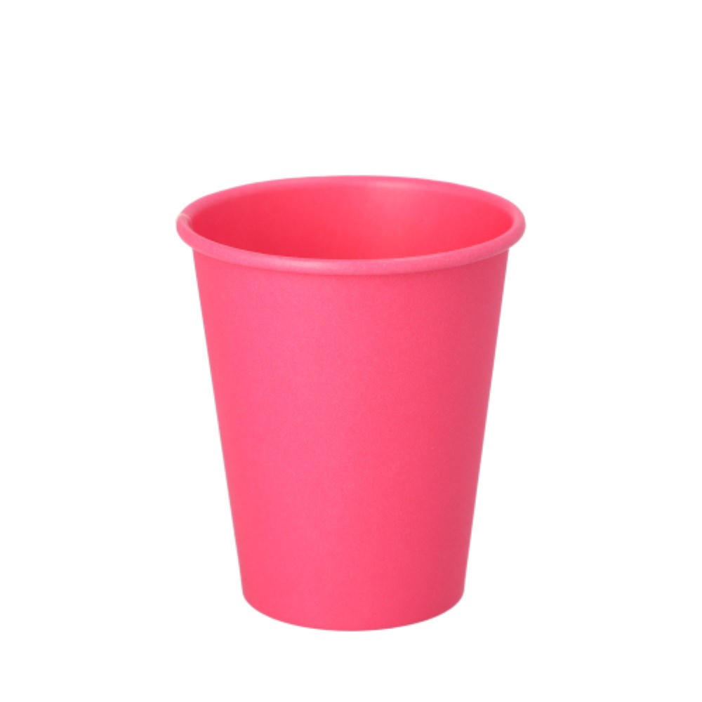 50 Trinkbecher, Pappe "To Go" 0,2 l Ø 8 cm · 9,2 cm pink
