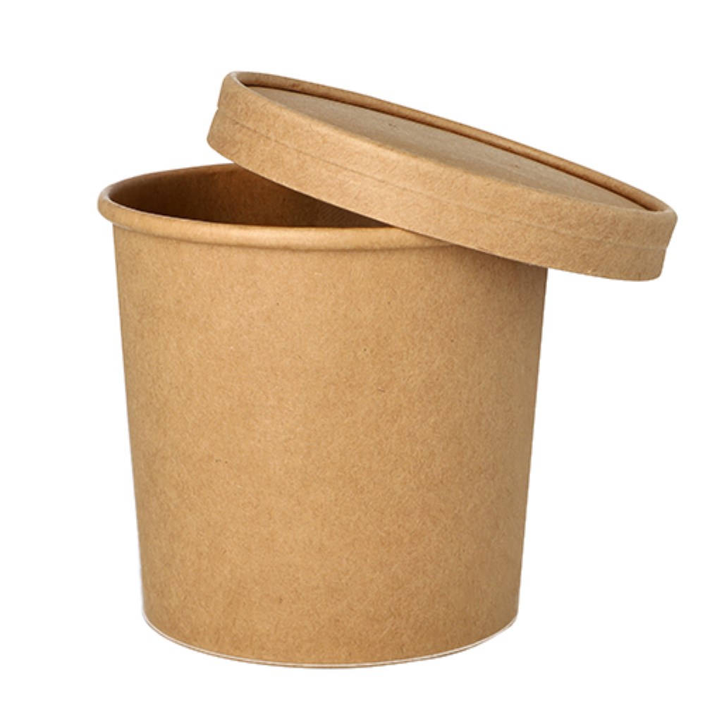 25 Suppenbecher, Pappe 760 ml Ø 11,5 cm · 11 cm braun