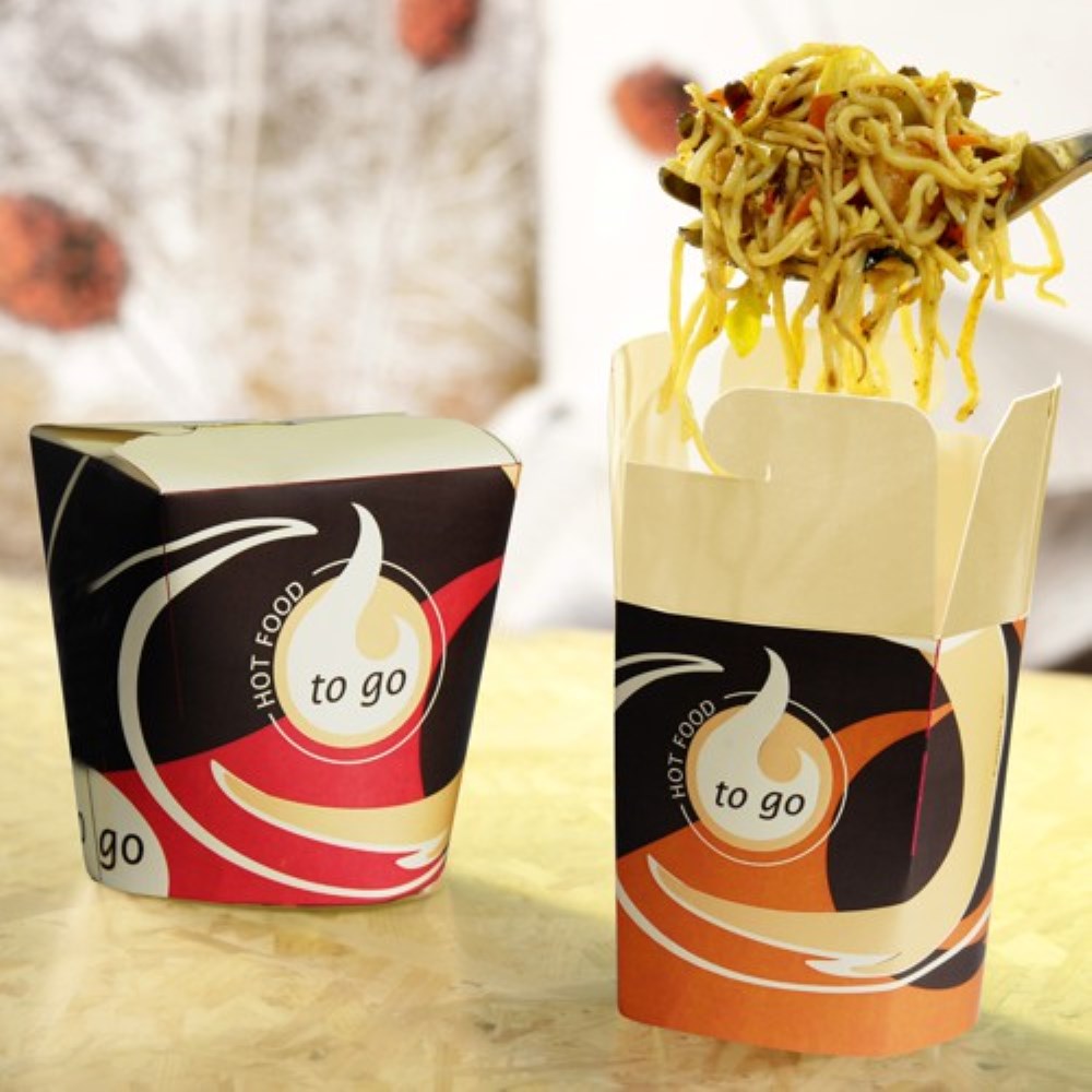 50 Snackboxen "To Go" rund 750 ml 9,6 cm x 9,8 cm x 8,6 cm