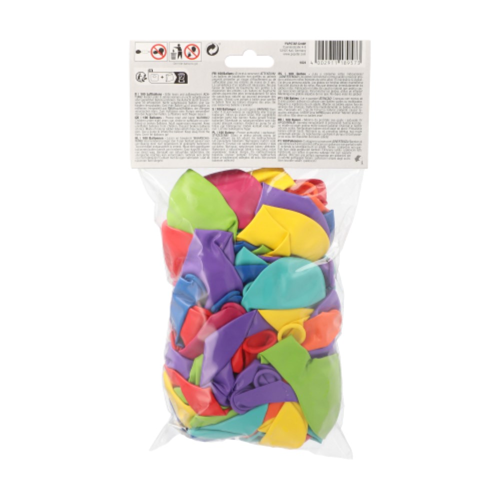 100 Luftballons rund Ø 25 cm farbig sortiert