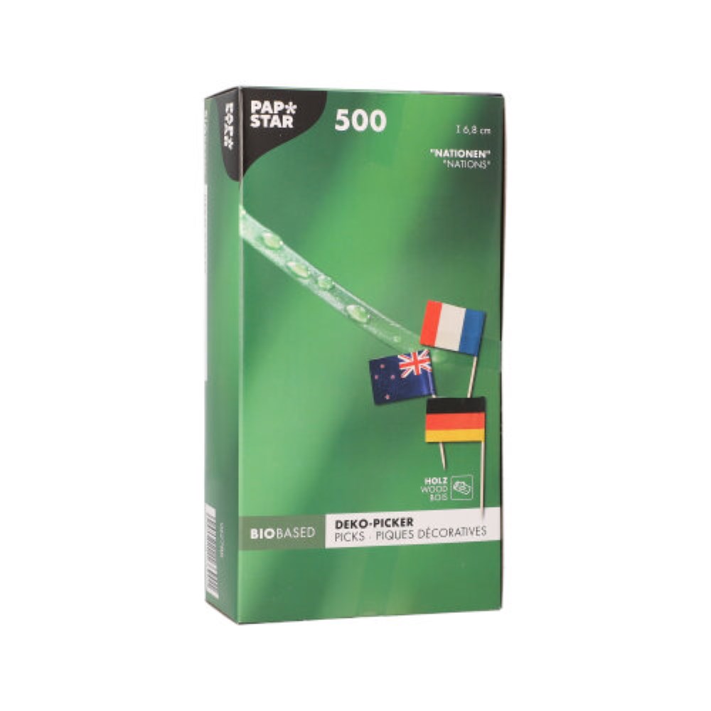 500 Deko-Picker 8 cm "Nationen"