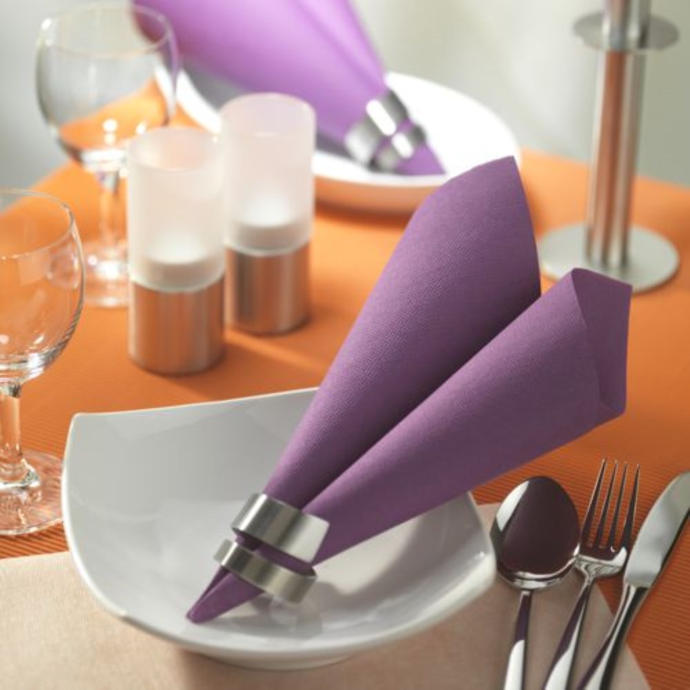 20 Servietten "ROYAL Collection" 1/4-Falz 40 cm x 40 cm lila