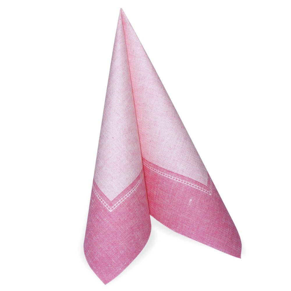 50 Servietten "ROYAL Collection" 1/4-Falz 40 cm x 40 cm rosa "Linum"
