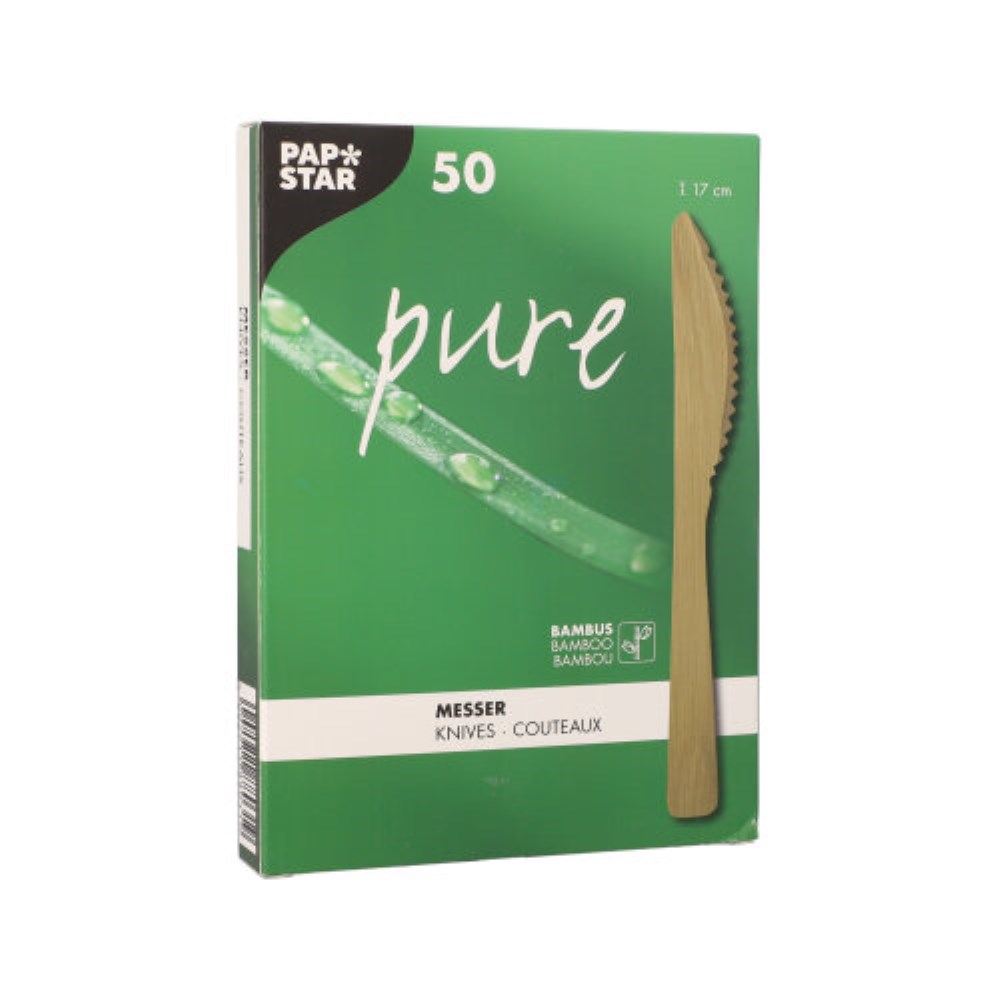 50 Messer, aus Bambus "pure" 17 cm