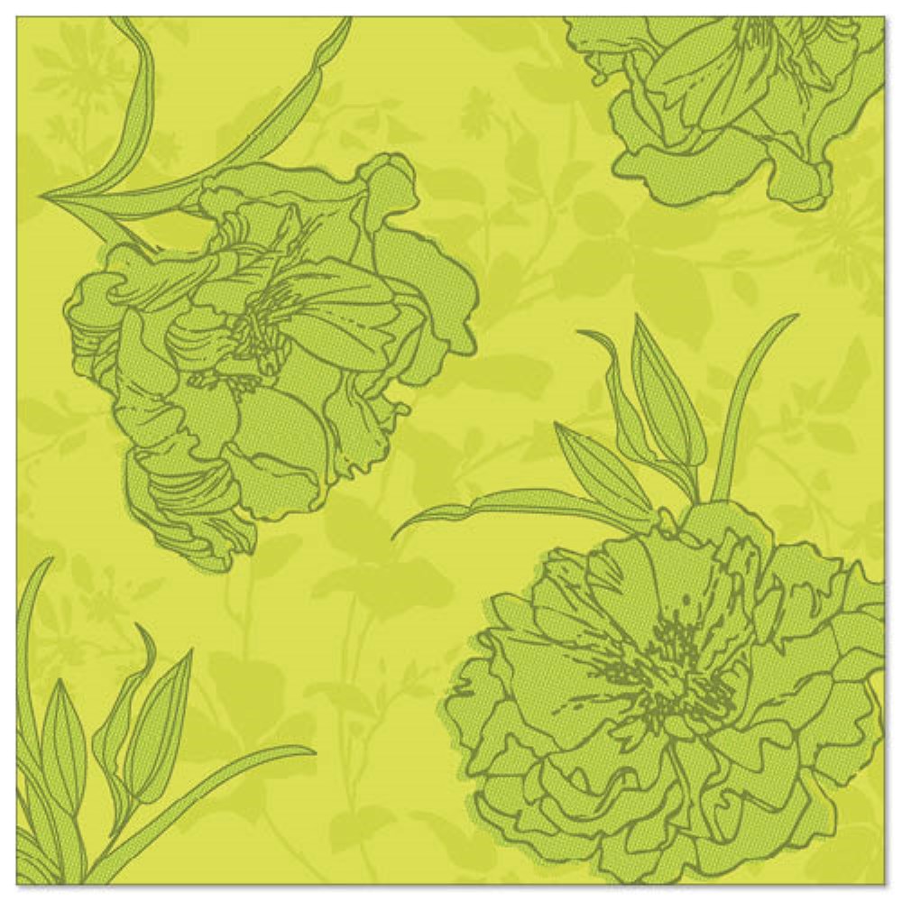 50 Servietten "ROYAL Collection" 1/4-Falz 40 cm x 40 cm grün "Thalia"