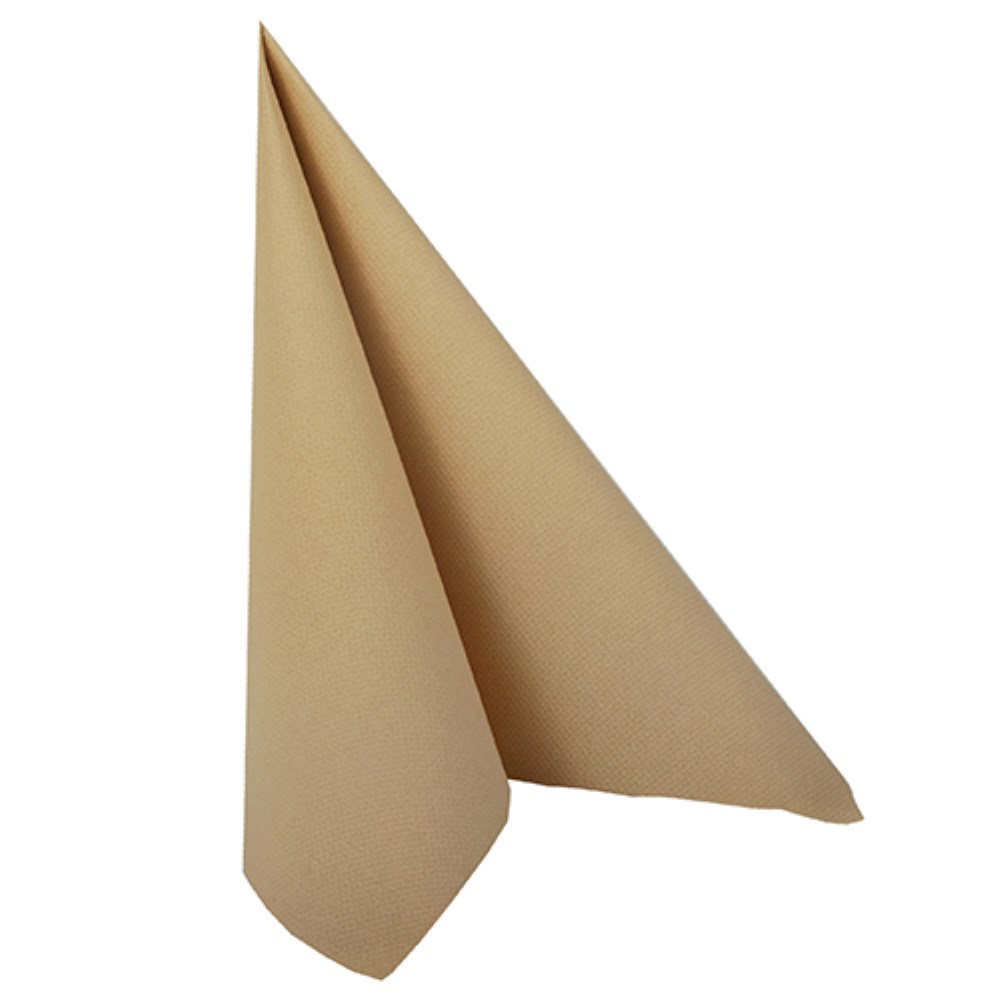 100 Servietten "ROYAL Collection" 1/4-Falz 40 cm x 40 cm sand