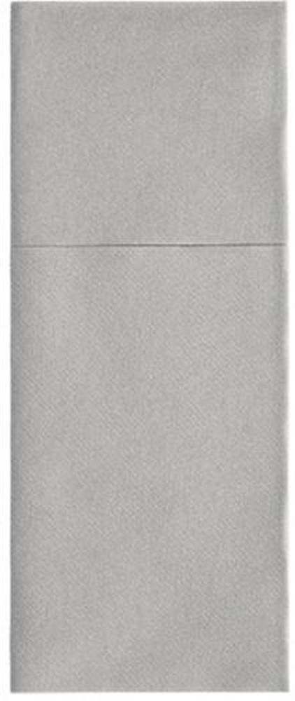 100 Bestecktaschen, Airlaid 1/8-Falz 40 cm x 48 cm grau "Premium"