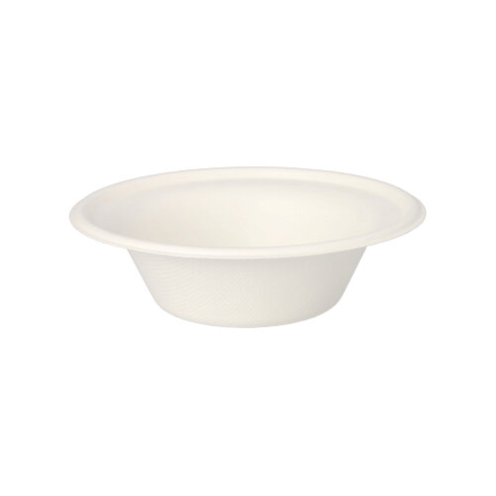 50 Schalen, Zuckerrohr "pure" 380 ml Ø 15,5 cm · 4,6 cm weiss
