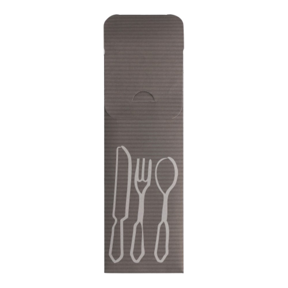 100 Bestecktaschen 23,5 cm x 7,3 cm anthrazit inklusive farbiger Bistro Serviette