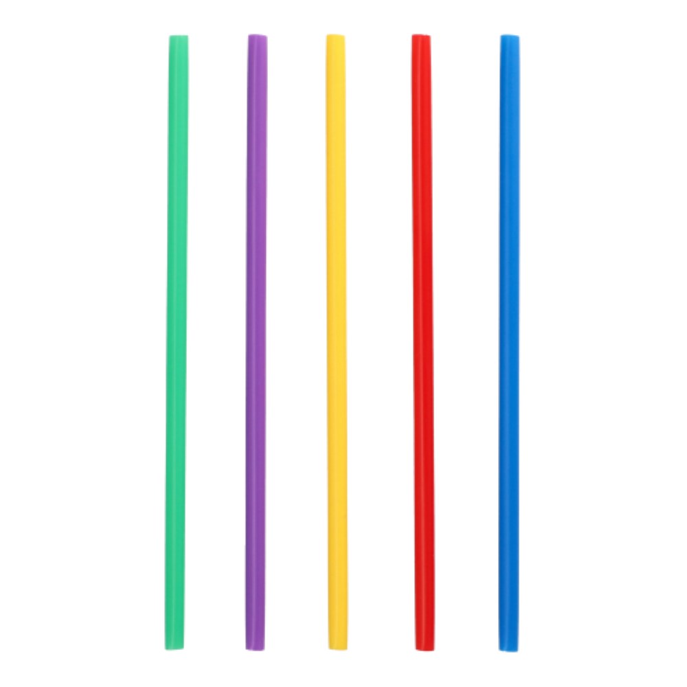 100 Mehrweg-Shake-Halme PP Ø 8 mm · 25 cm farbig sortiert