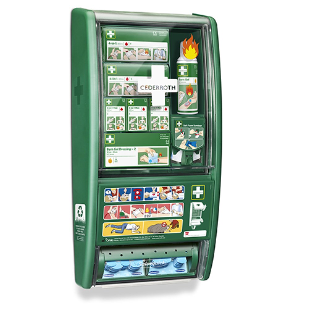 "Cederroth" First Aid & Burn Station 11,7 cm x 29,4 cm x 57,2 cm grün detectable