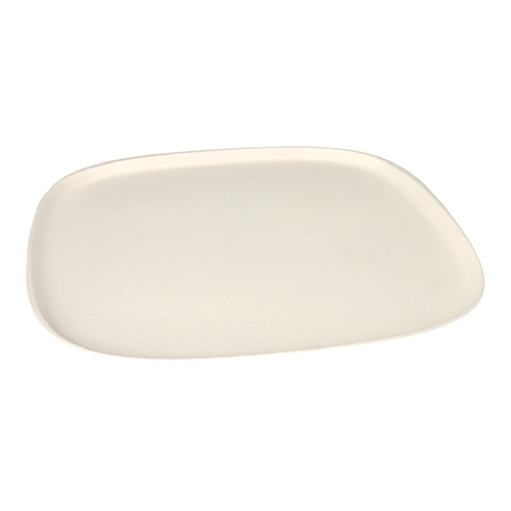 4 Teller groß, Zuckerrohr "pure" 1,3 cm x 30 cm x 30 cm weiss "Belle Vie, Ligne Carrée"