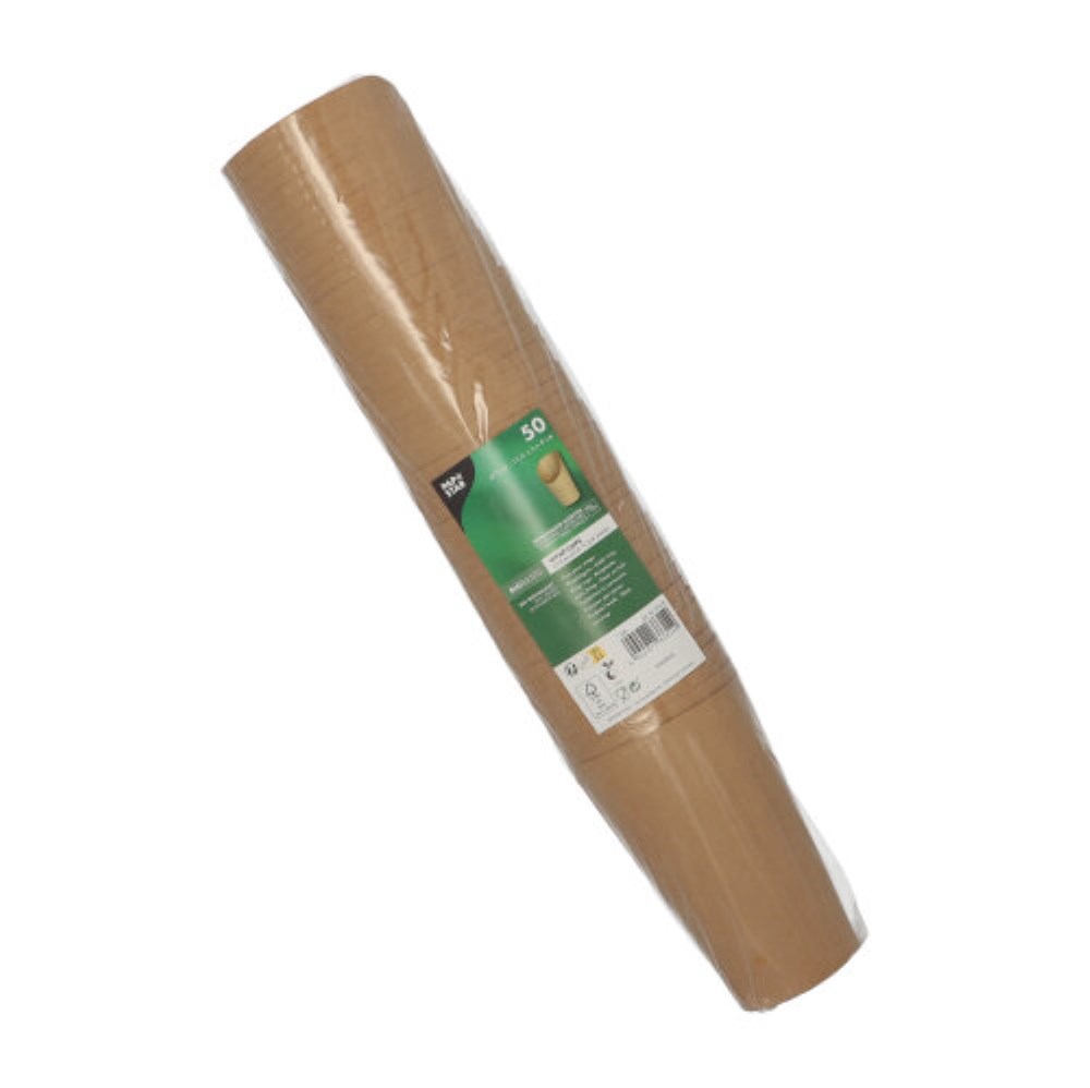 50 Wrap Cups, Pappe 470 ml 13,4 cm x 8 cm x 7,7 cm braun