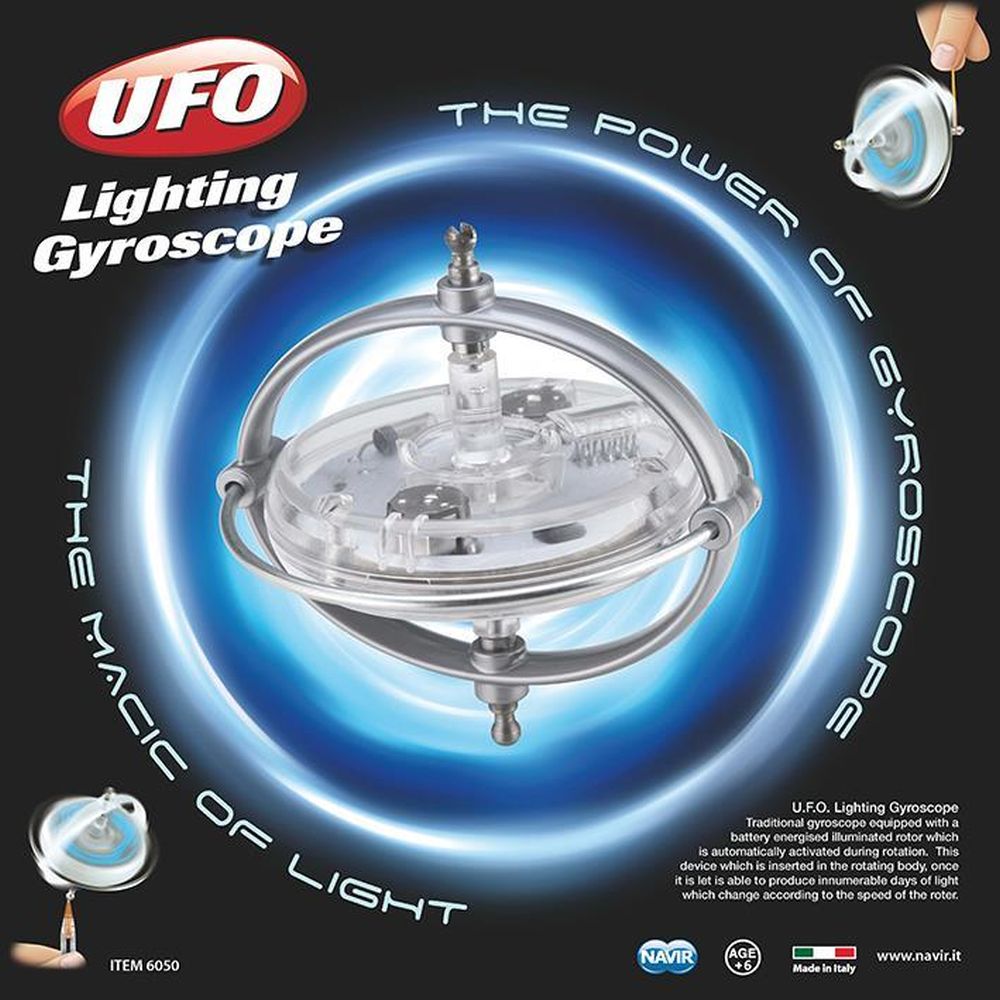 UFO leuchtend KREISEL - Vintage Toy - Made in Italy - 3+ Toy