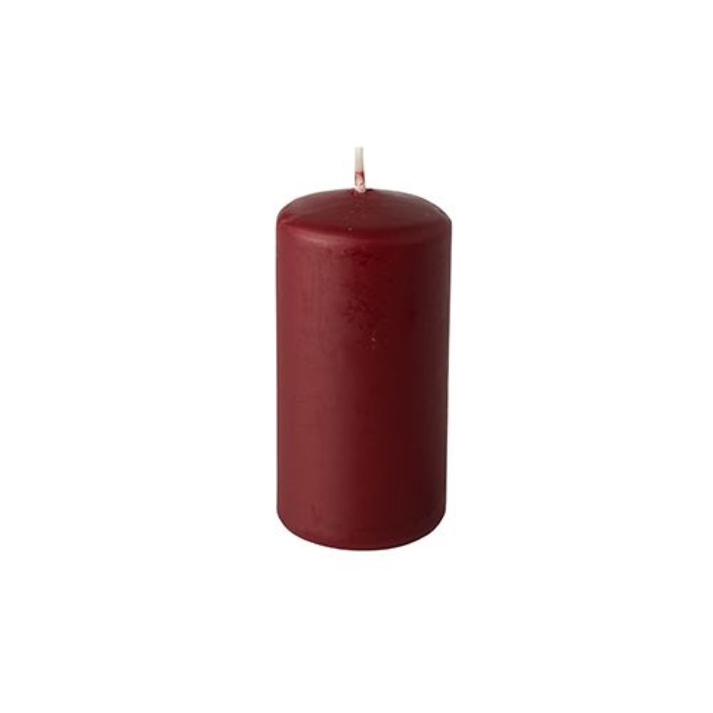 8 Stumpenkerzen Ø 50 mm · 100 mm bordeaux