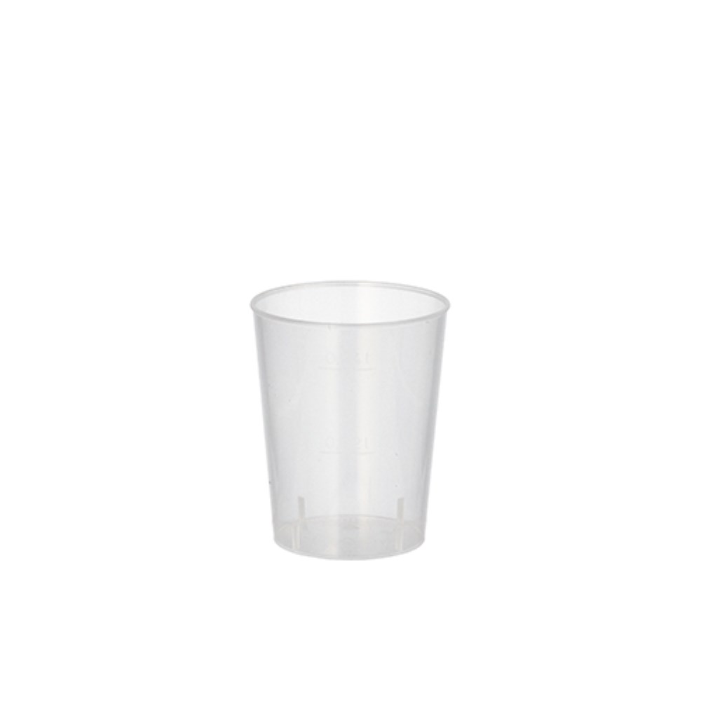 20 Mehrweg-Gläser für Schnaps PP 4 cl Ø 4,3 cm · 5,2 cm