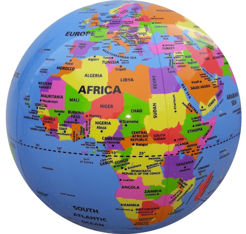 Länder 30 cm - aufblasbarer Globus - Lernspielzeug