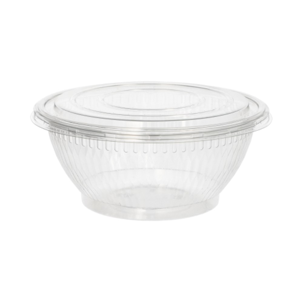 50 Deckel für Salatschalen, R-PET rund Ø 18 cm · 1,5 cm klar