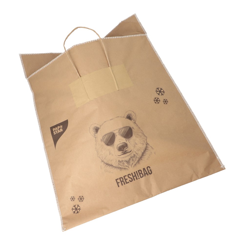 Tiefkühltragetaschen Kraftpapier 52 cm x 50 cm braun Größe: L