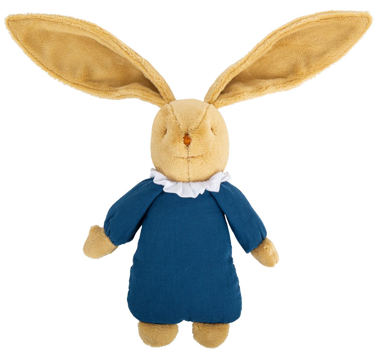 Musik Spieluhr Kuschelhase 25Cm - Nachtblau Organic Cotton