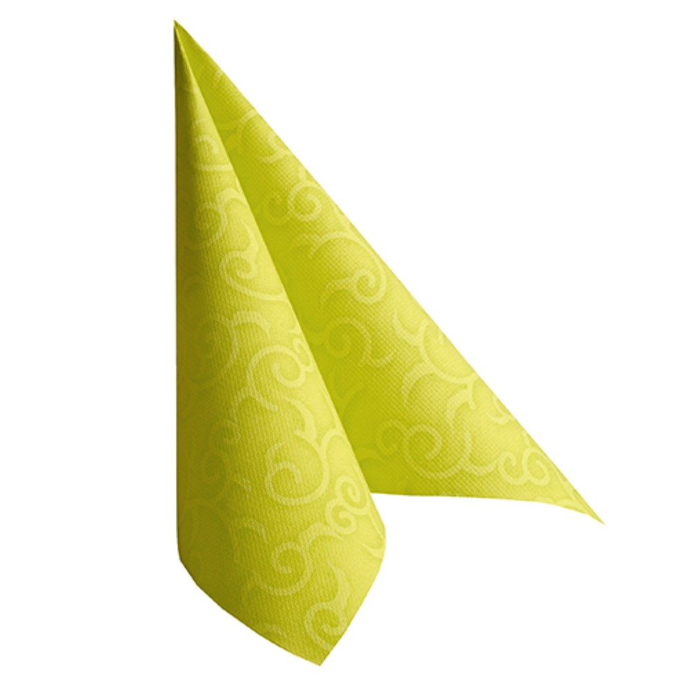 50 Servietten "ROYAL Collection" 1/4-Falz 40 cm x 40 cm limonengrün "Casali"