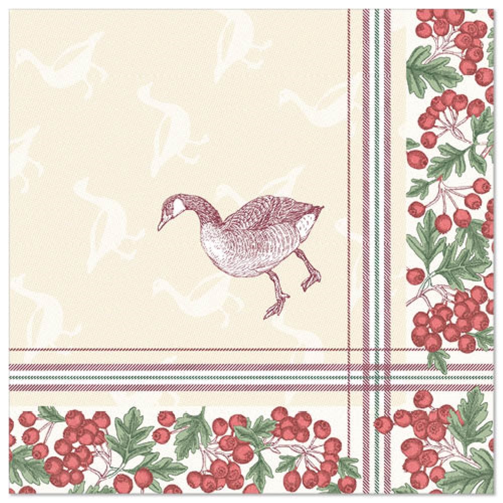 50 Servietten "ROYAL Collection" 1/4-Falz 40 cm x 40 cm "Goose"