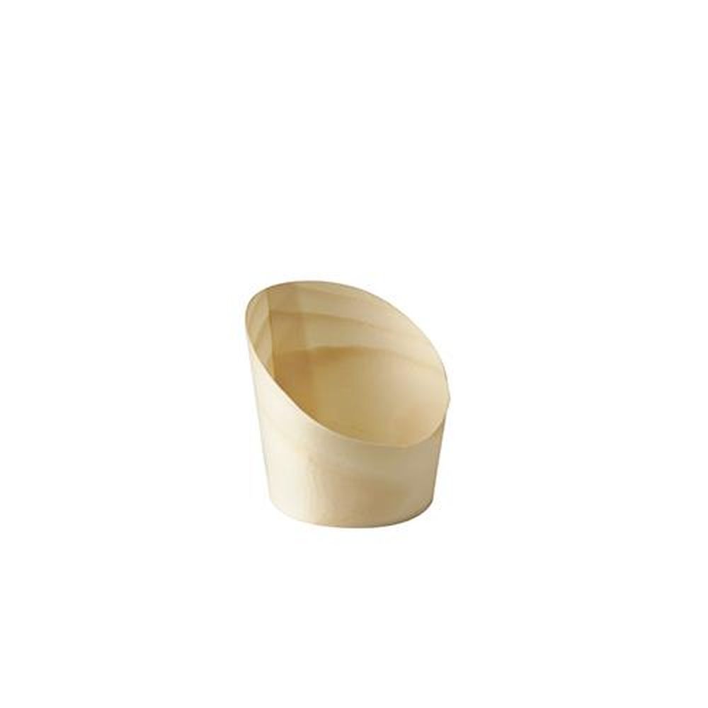 50 Snackbecher, Holz "pure" Ø 5,5 cm · 6,5 cm