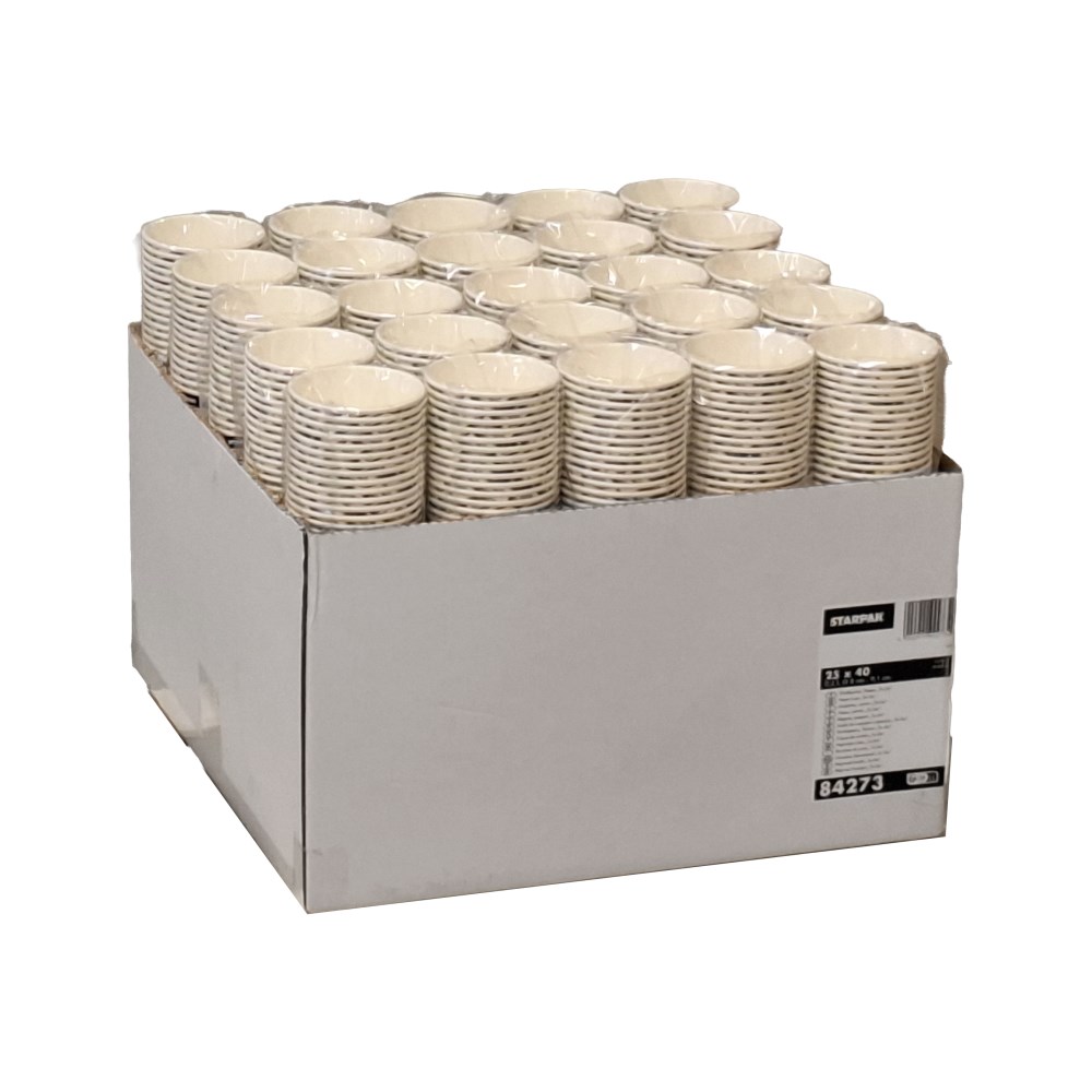 40 Trinkbecher, Pappe "To Go" 0,2 l Ø 8 cm · 9,1 cm weiss "Leaves"