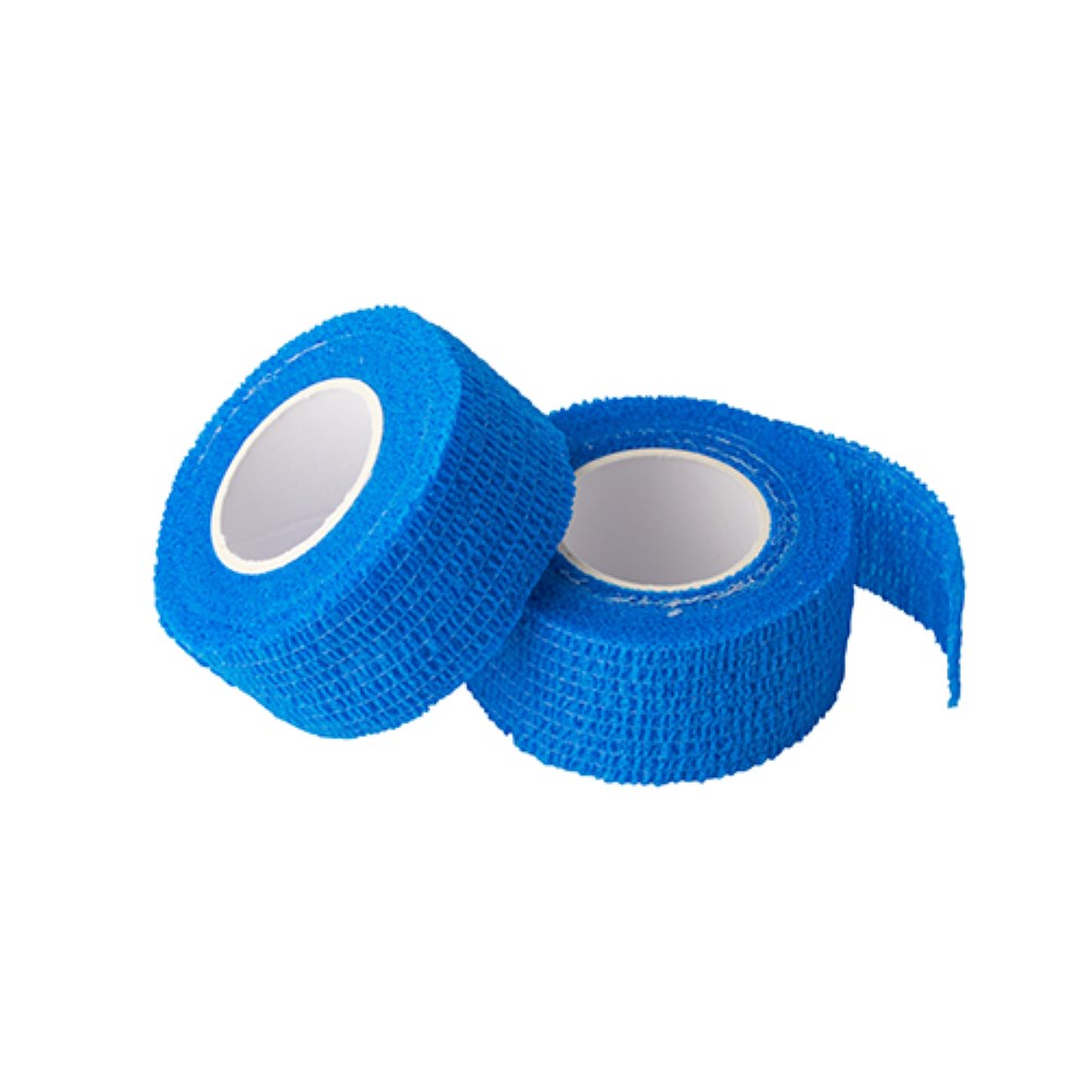 2 Rollen Pflaster / Bandagen selbsthaftend 5 m x 2,5 cm blau
