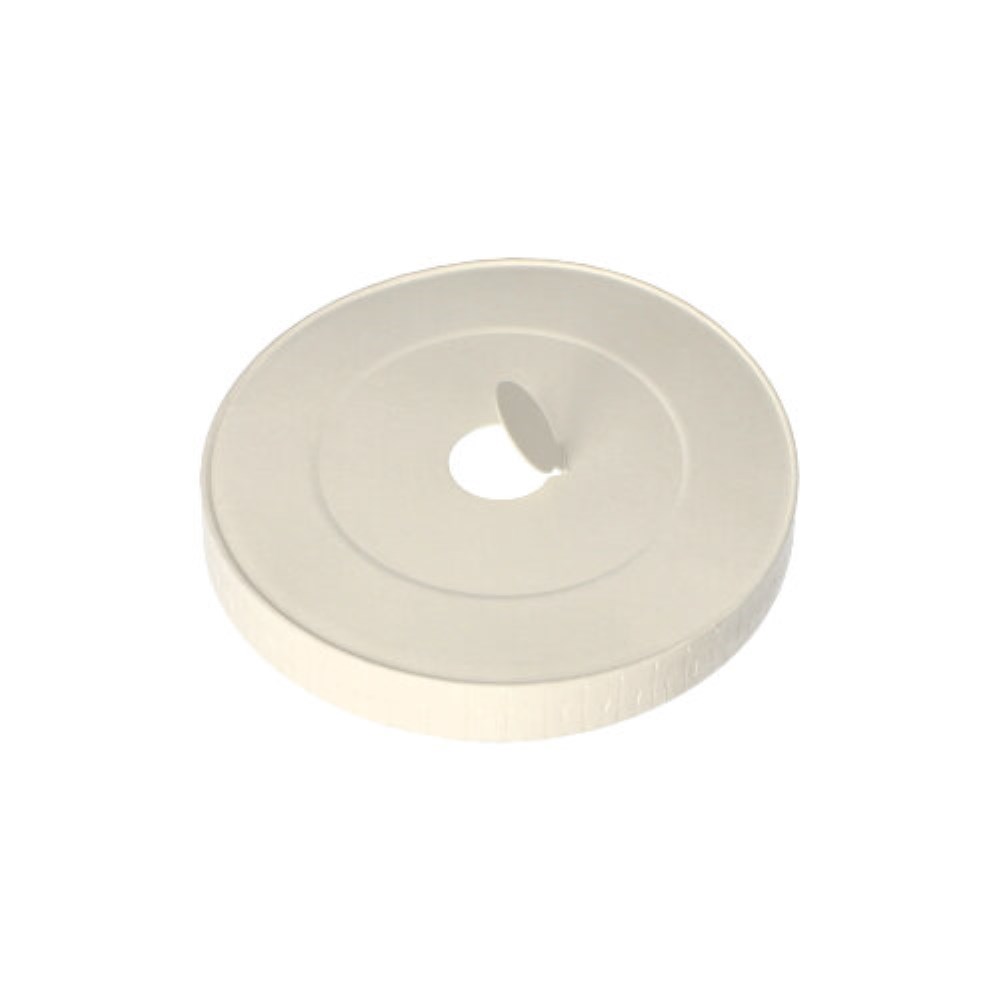 50 Deckel für Trinkbecher, Pappe Ø 8 cm weiss mit Lochung
