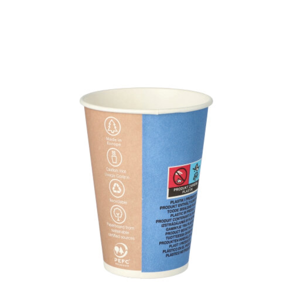 100 Automatenbecher, Pappe "To Go" 0,18 l Ø 7,01 cm · 9,2 cm "Barista Time"
