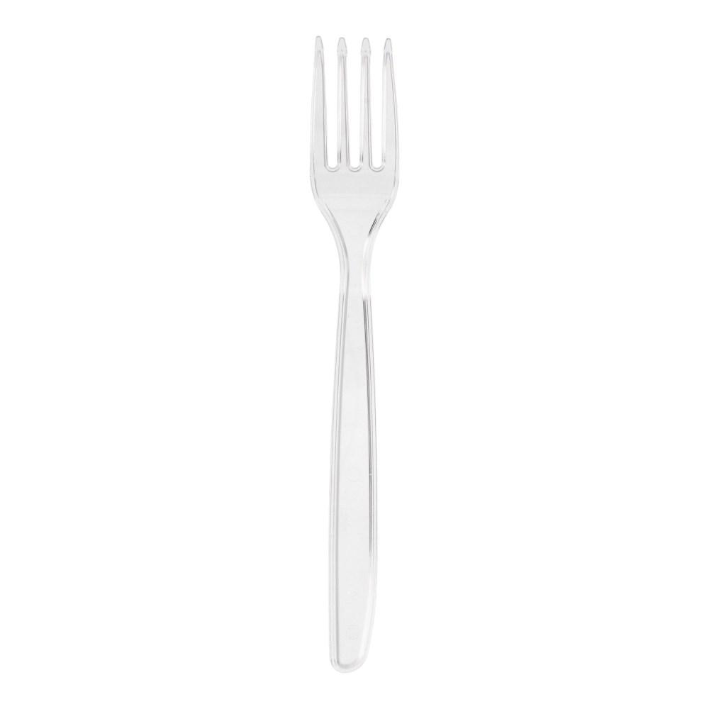 50 Mehrweg-Gabeln 18,5 cm transparent